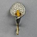 Platinum 18kt Gold and Diamond Calla Lily Brooch