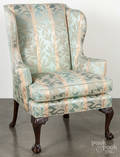 Kittinger Chippendale style mahogany wing chair