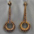 14kt Gold Sapphire and Diamond Earpendants