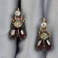 Garnet and Diamond Insect Earclips
