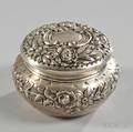 Gorham Sterling Silver Covered Round Dresser Box