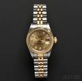 Ladys 18kt Gold and Stainless Steel Oyster Perpetual Datejust Wristwatch Rolex