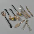 Nine Flatware Serving Items
