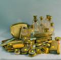 Extensive Collection of Mostly Silvermounted Dresser Items