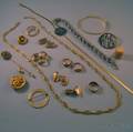 Group of Assorted Mostly Gold Jewelry