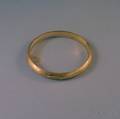 Brushed 14kt Gold Hinged Bangle Bracelet