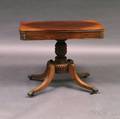 Classical Carved Walnut and Walnut Veneer Card Table