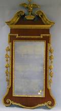 Chippendalestyle Mahogany and Giltgesso Mirror