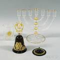 Three Pieces of Judaic Venetian Glass