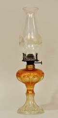 Carnival Glass Oil Lamp
