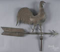 Copper swellbody rooster weathervane