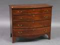 Federalstyle Inlaid Cherry and Mahogany Veneer Bowfront Chest of Drawers
