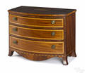Miniature Pennsylvania Hepplewhite mahogany bowfront chest of drawers ca 1800