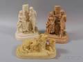 Three Parian and Painted Plaster Figural Groups