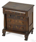 Miniature Pennsylvania Empire mahogany chest of drawers ca 1840