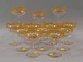 Set of Twelve Large Gilded Champagne Glasses