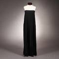 Jean Paul Gaultier Black Pleated Virgin Wool Gown