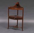 Federal Inlaid Mahogany Corner Chamberstand