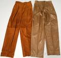 Two Pairs of Vintage Louis Boston For Women Brown LeatherSuede Pants