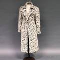 Emanuel Ungaro Black and White Alpaca Wool Ladys Overcoat