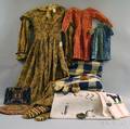 Group of Antique Clothing Textiles Toys and Accessories