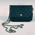Chanel Navy Blue Quilted Lambskin Crossbody Bag
