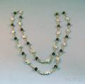 14kt Gold Garnet Bead and Freshwater Pearl Necklace