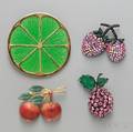 Four Large Fruit Costume Brooches