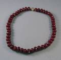 Faceted Red Stone Bead Necklace