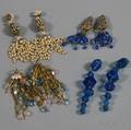 Four Pairs of Oversized Costume Earpendants