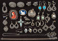 Assorted sterling silver jewelry