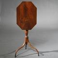 Federal Mahogany Veneer Inlaid Candlestand