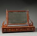 Federal Mahogany Carved and Mahogany Inlaid Dressing Mirror