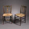 Pair of Paintdecorated and Gilded Fancy Chairs