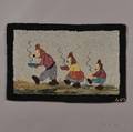 Wool Hooked Rug with Three Bears Storybook Characters