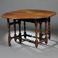 Maple Oval Table with Falling Leaves