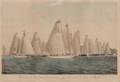 Nathaniel Currier publisher American 18131888 REGATTA OF THE NEW YORK YACHT CLUBTHE START