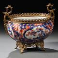 Giltbrass Mounted Imaridecorated Porcelain Bowl