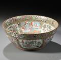 Rose Medallion Porcelain Punch Bowl