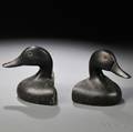 Pair of Cast Iron Duck Headform Bookends