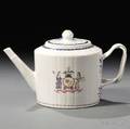 New York State Coat of Armsdecorated Chinese Export Porcelain Teapot
