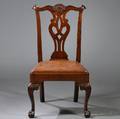 Chippendale Carved Walnut Side Chair