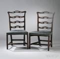 Pair of Chippendale Mahogany Ladderback Side Chairs