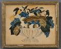 American School Probably Maine 19th Century Theorem of Fruit in Glass Bowl