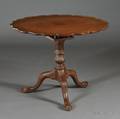 Chippendale Mahogany Carved Tilttop Tea Table