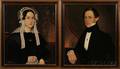 American School 19th Century Pair of Portraits of Mr Henry L McNeil and His Wife Martha of Connecticut