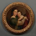 Attributed to Thomas Sully PennsylvaniaEngland 17831872 Portrait of Louisa Catherine Carroll 1809 and Her Child