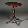 Federal Mahogany Carved and Mahogany Veneer Tilttop Candlestand