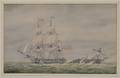 Possibly John Christian Schetky Scottish 17781874 The Action Between HMS Macedonian and American Frigate United States 25 Octobe