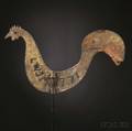 Sheet Iron Silhouette Rooster Weathervane